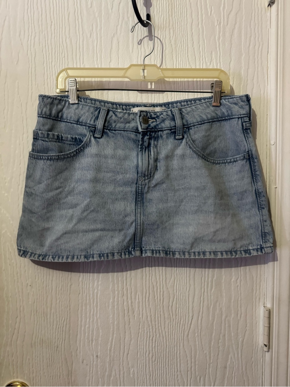 Hollister Light Blue Denim Mini Skirt